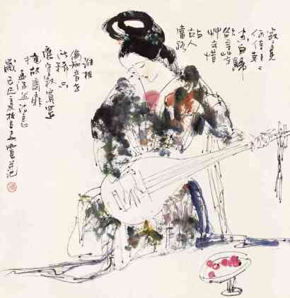 王西京 己巳（1989）年作 唐人诗意 镜心